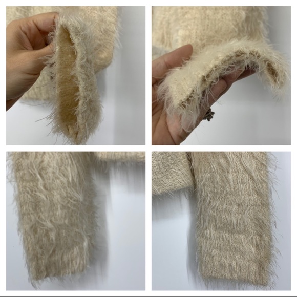 Mystree Unique Print Metallic Mesh Popcorn Soft Eyelash Sweater Size Small - Picture 8 of 15